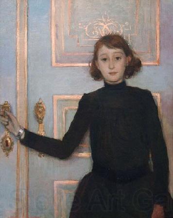 Theo Van Rysselberghe Portrait of Marguerite van Mons who later married Thomas Braun